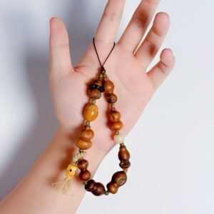 Jasper cinnabar bead separated gourd mobile phone chain