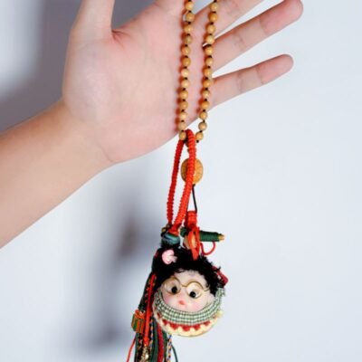 Cute doll tassel gourd pendant