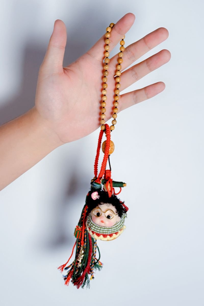 Cute doll tassel gourd pendant