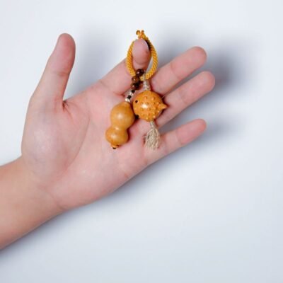 Barbie sandalwood pufferfish gourd key pendant