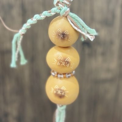 Handmade Rope Gourd Cat Pendant