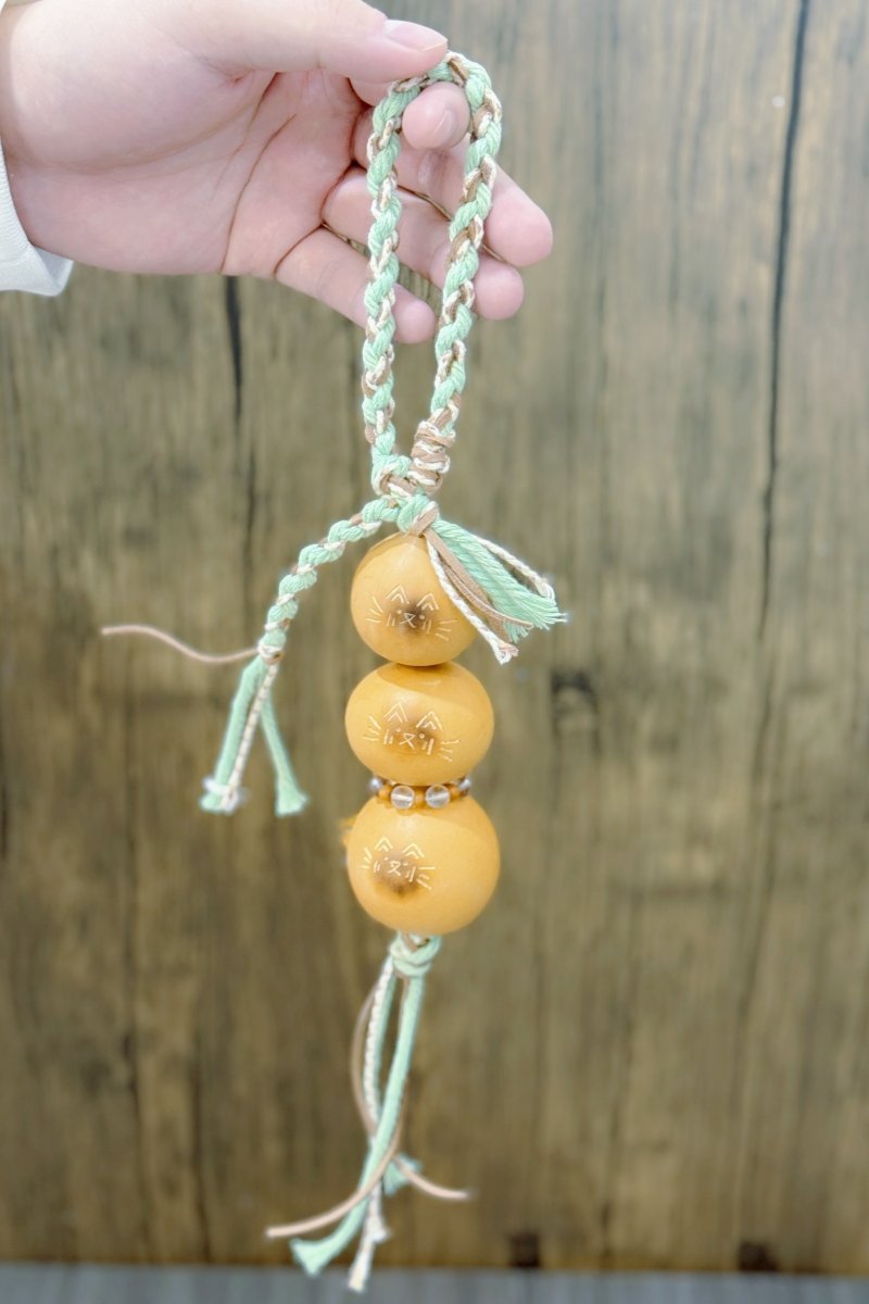 Handmade Rope Gourd Cat Pendant