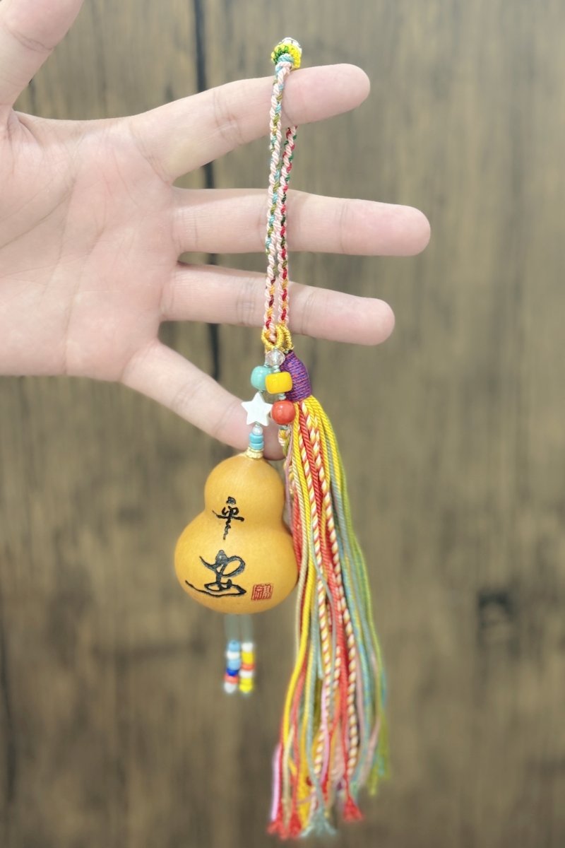 Carved peace gourd pendant