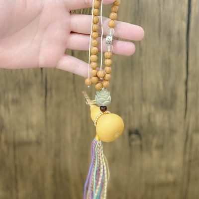 Lotus shaped lucky gourd pendant