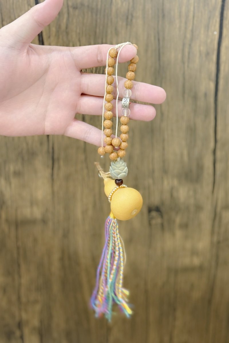 Lotus shaped lucky gourd pendant