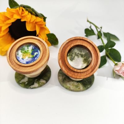 Jade base earth moon aromatherapy essential oil diffuser wood