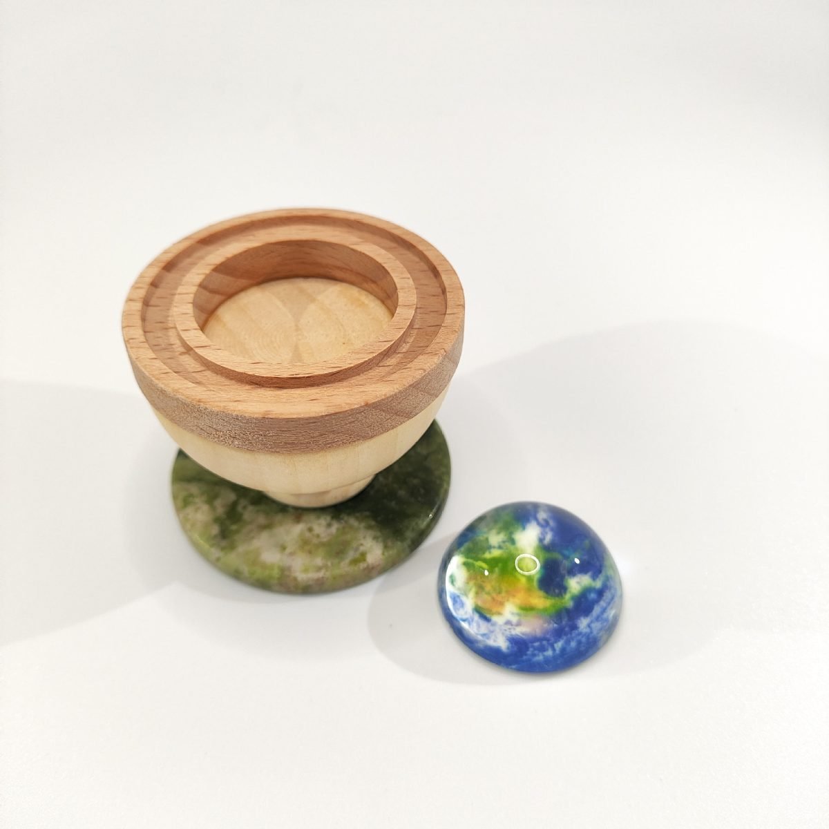 Jade base earth moon aromatherapy essential oil diffuser wood