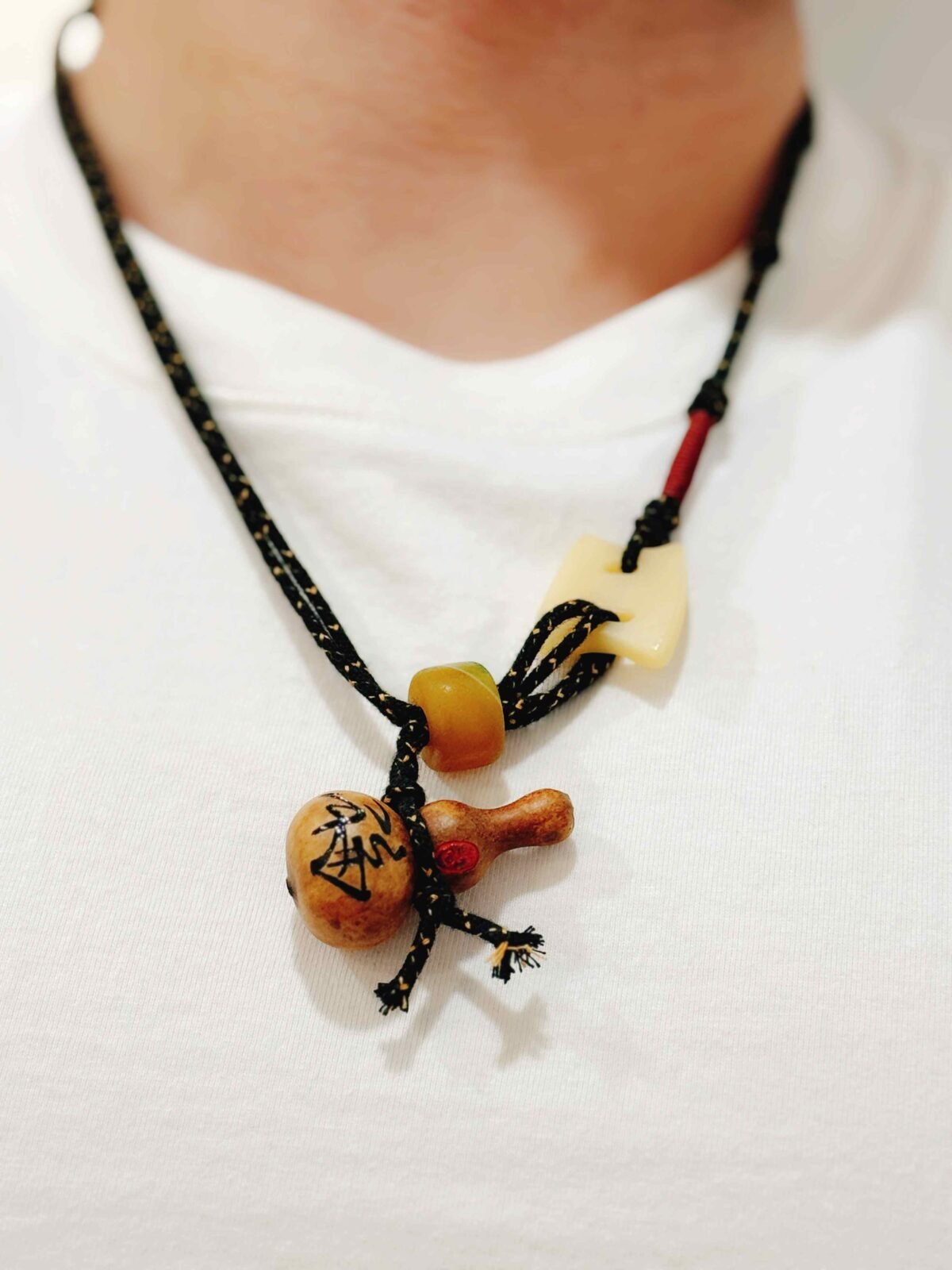 Rope Agate Gourd Necklace