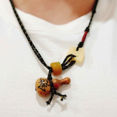 Rope Agate Gourd Necklace